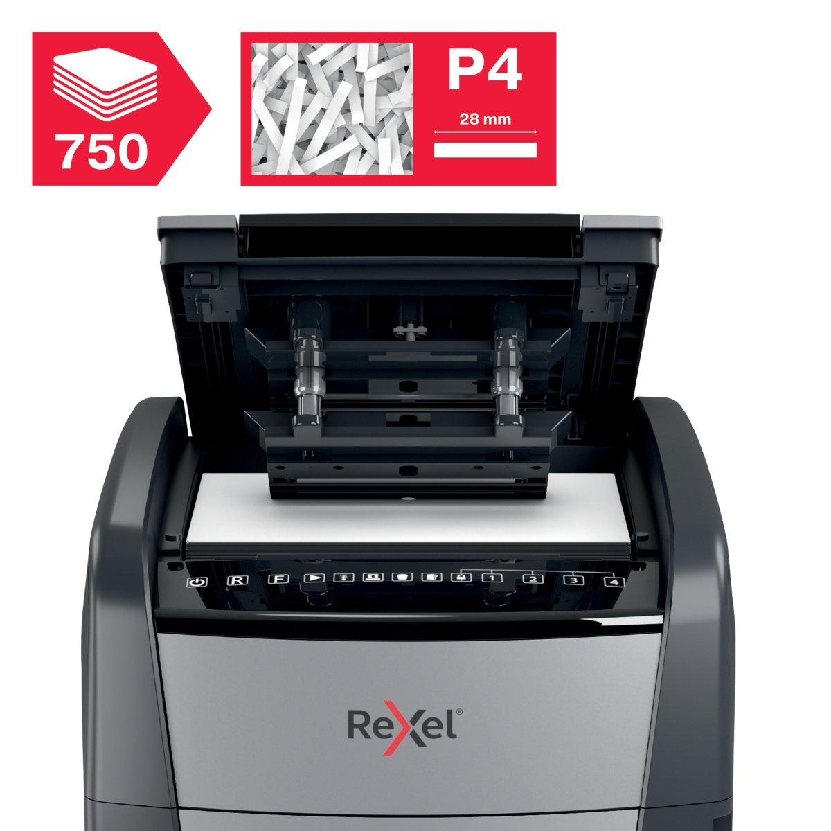 Rexel Optimum AutoFeed+ 750X Dokumentförstörare