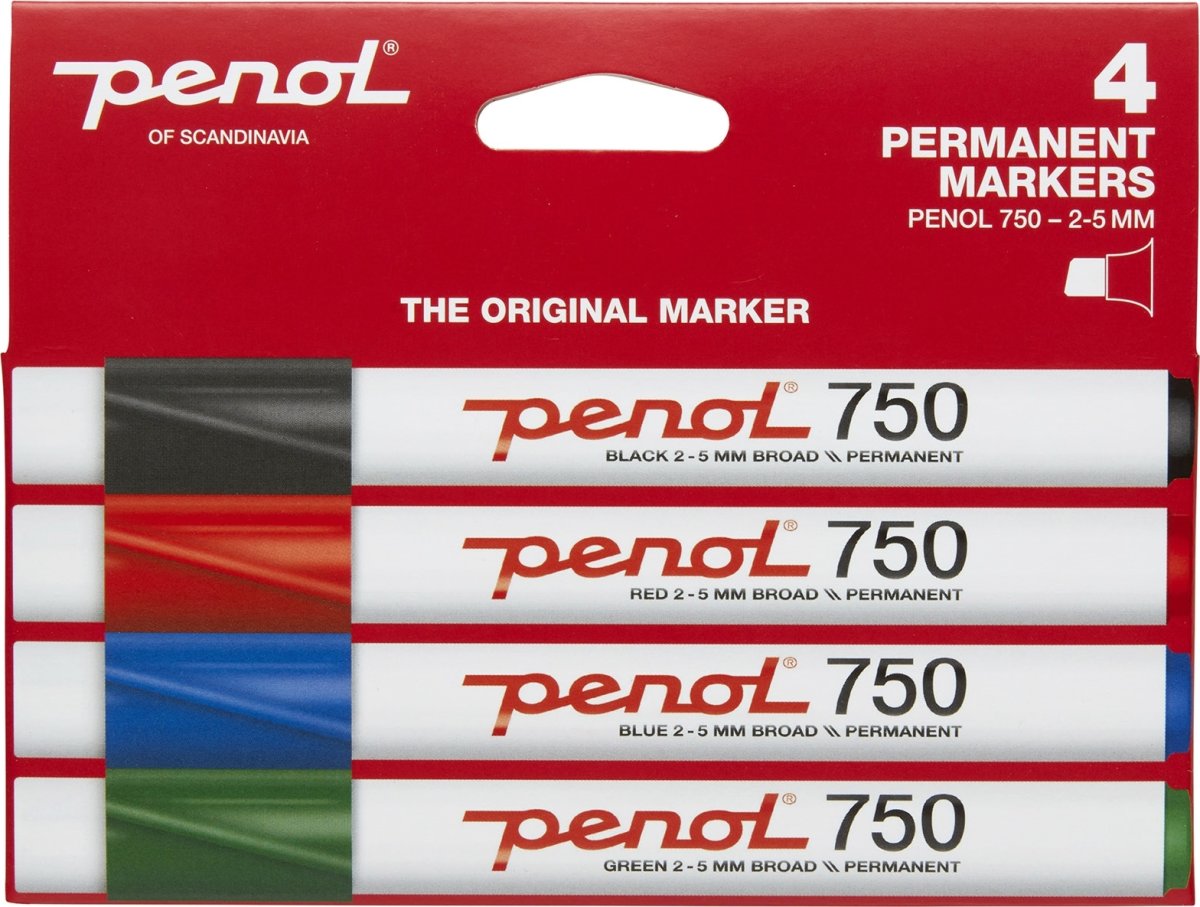 Penol 750 Permanent spritpenna | 4 färger