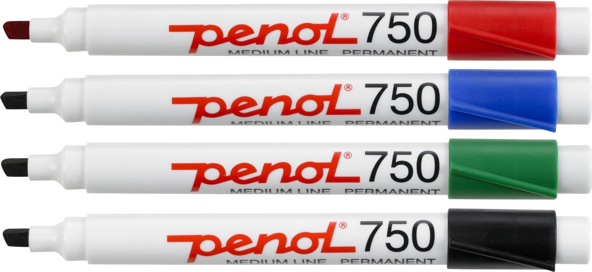 Penol 750 Permanent spritpenna | 4 färger