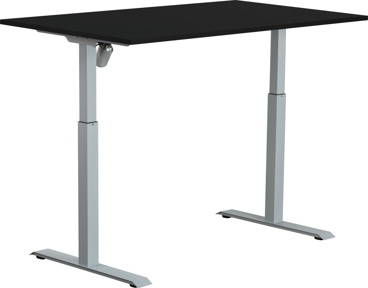 Sun-Flex II höj-/sänkbart bord, 140x80, Svart/grå