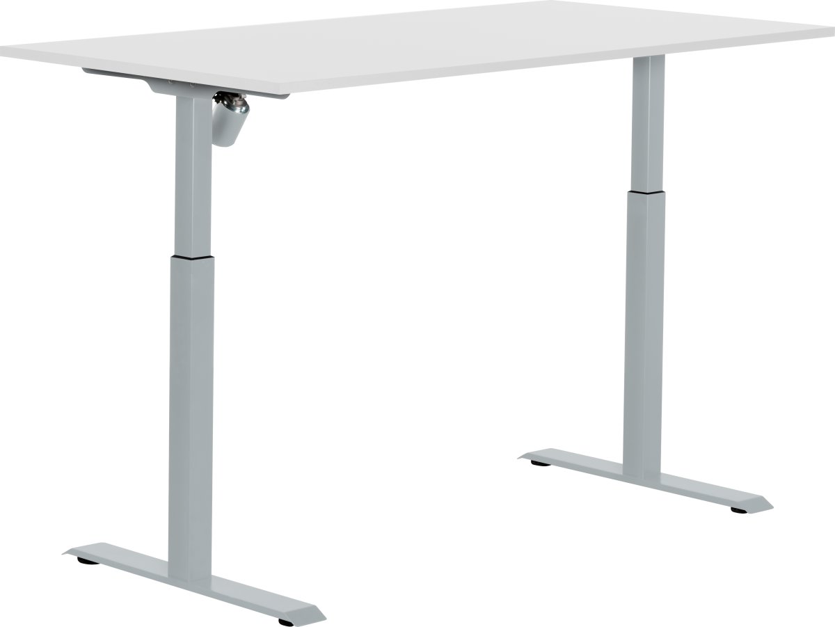 Sun-Flex II höj-/sänkbart bord, 151x80, Vit/grå