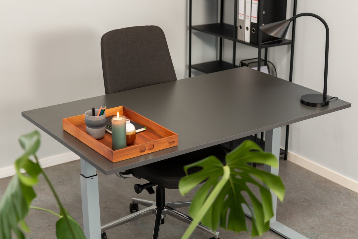 Sun-Flex II höj-/sänk bord, 140x80, antracit/grå
