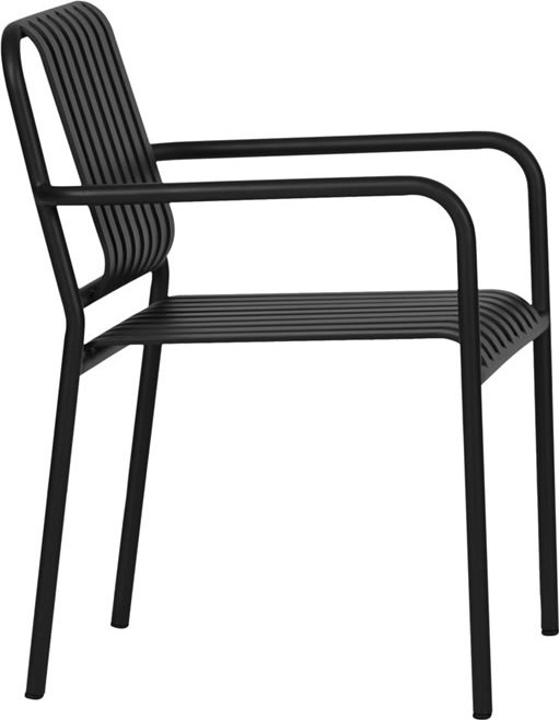 Stella Trädgårdsstol, stapelbar, svart