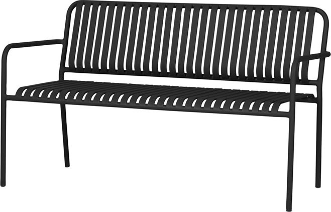 Stella Trädgårdsbänk 140x56cm, svart