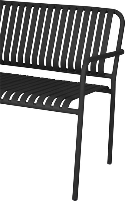 Stella Trädgårdsbänk 140x56cm, svart
