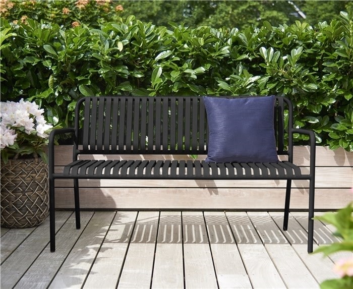 Stella Trädgårdsbänk 140x56cm, svart
