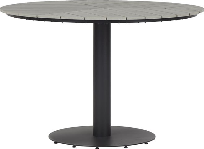Hector Trädgårdsbord Ø113 cm, metall/nonwood, grå