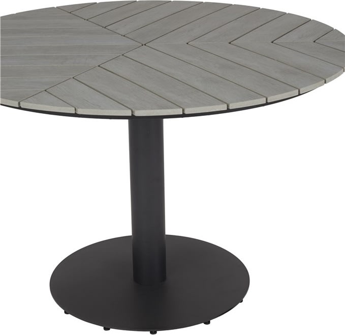 Hector Trädgårdsbord Ø113 cm, metall/nonwood, grå
