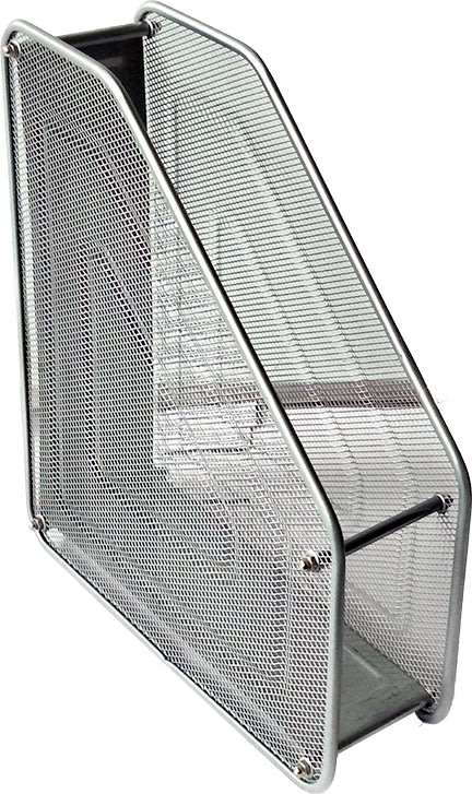 Office tidningsställ, aluminium/silver