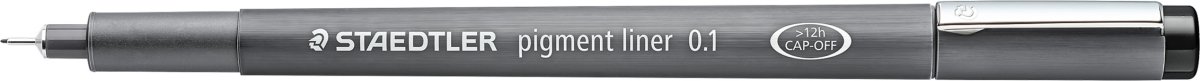 Staedtler Pigment Liner 308 fiberpenna, 0,1 mm, sv