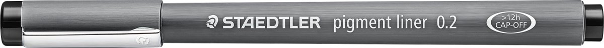 Staedtler Pigment Liner 308 fiberpenna, 0,2 mm, sv