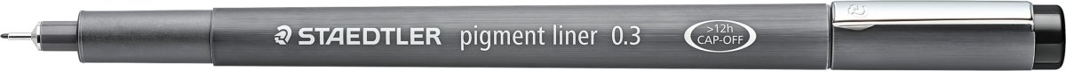 Staedtler Pigment Liner 308 fiberpenna, 0,3 mm, sv