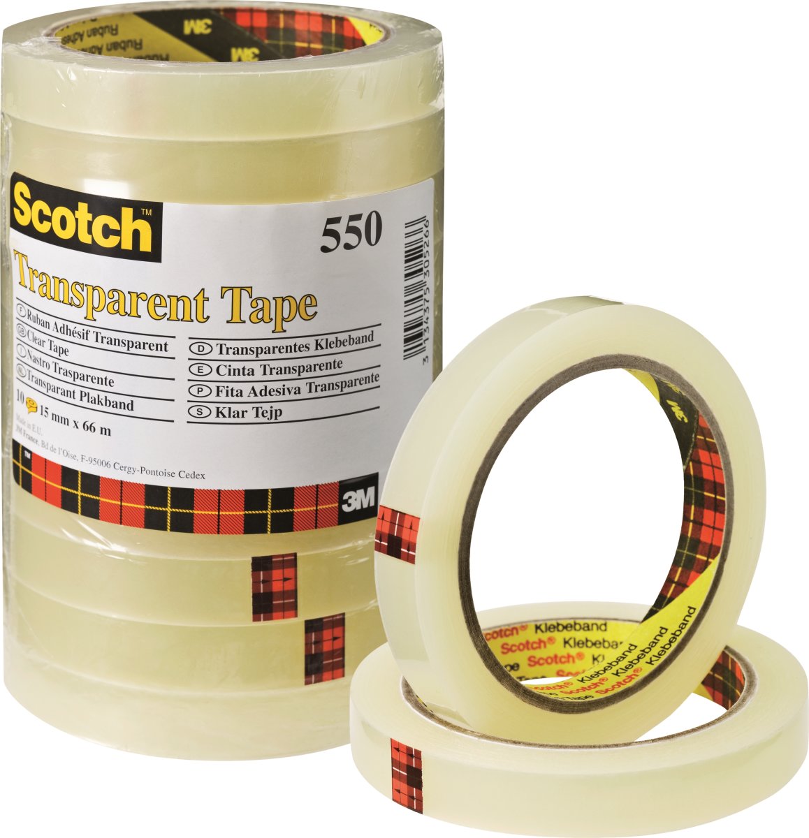 Scotch 550 Kontorstejp 15 mm x 66 m