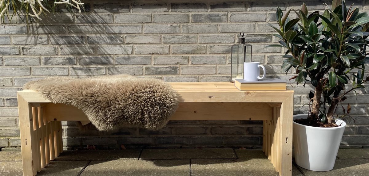 Transportbänk 139x36,5cm, Natur, Made in Denmark