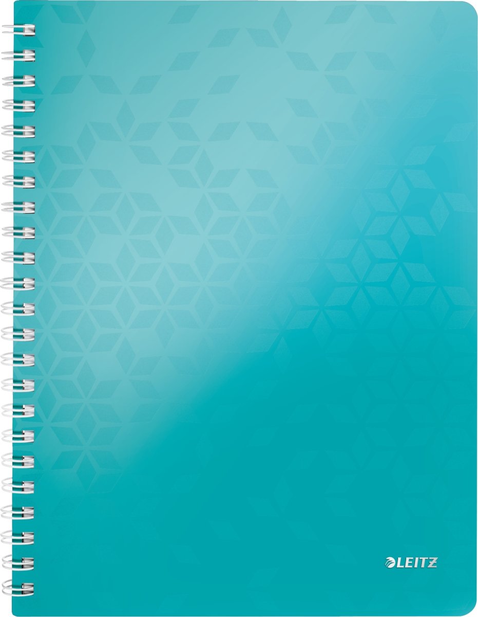Leitz WOW Spiral linjerad A4-anteckningsbok, isblå