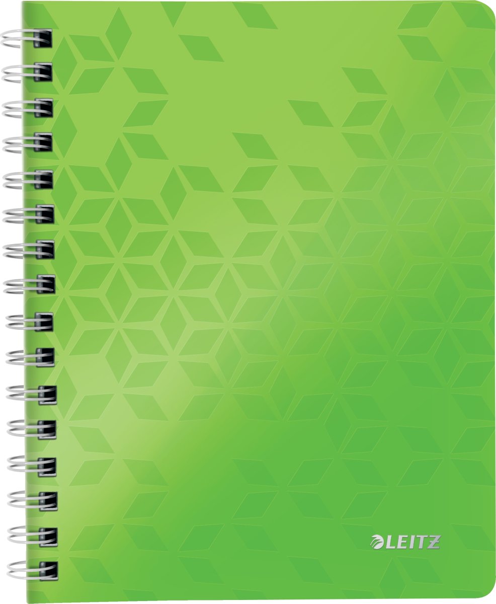 Leitz WOW Spiral linjerad A5-anteckningsbok, grön