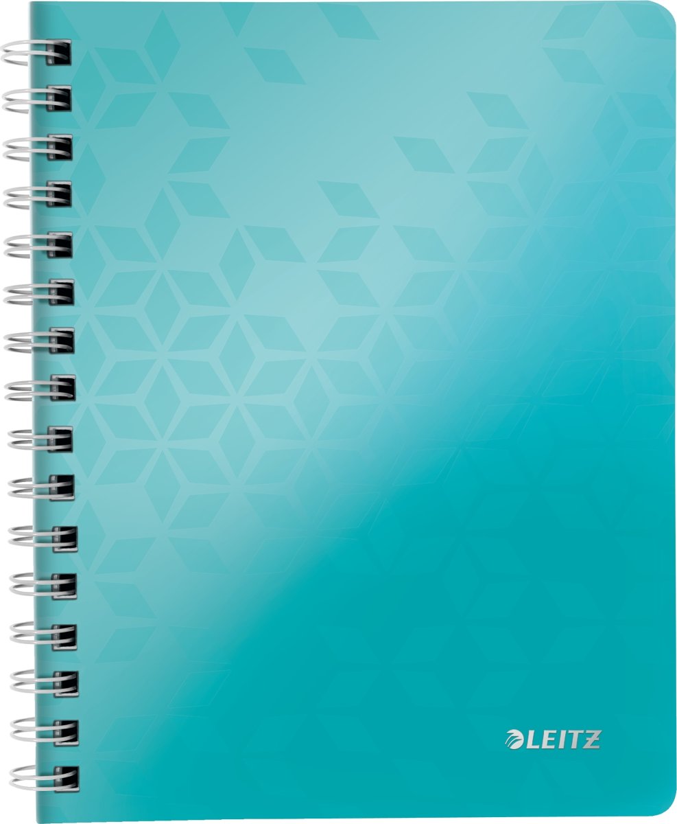 Leitz WOW Spiral linjerad A5-anteckningsbok, isblå