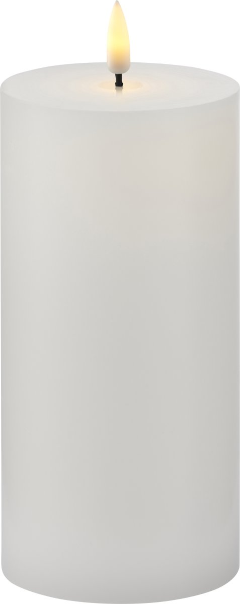 Sille Exclusive LED Ljus, Ø7,5 x H15 cm, Vit