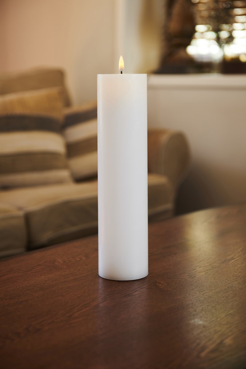 Sille Exclusive LED Ljus Ø7,5 x H25 cm, Vit