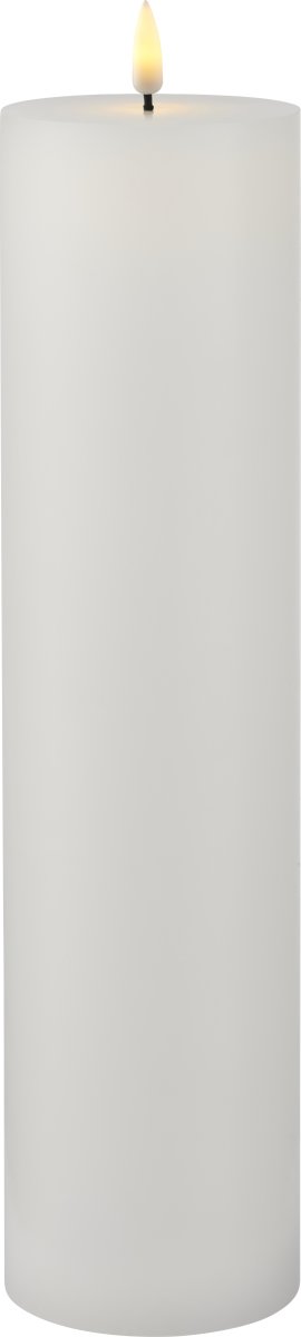 Sille Exclusive LED Ljus, Ø7,5 x H30 cm, Vit