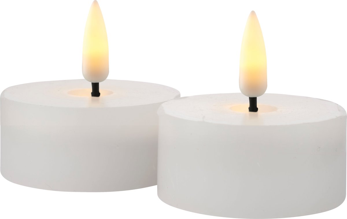 Sille LED -värmeljus, Ø4 cm Vit