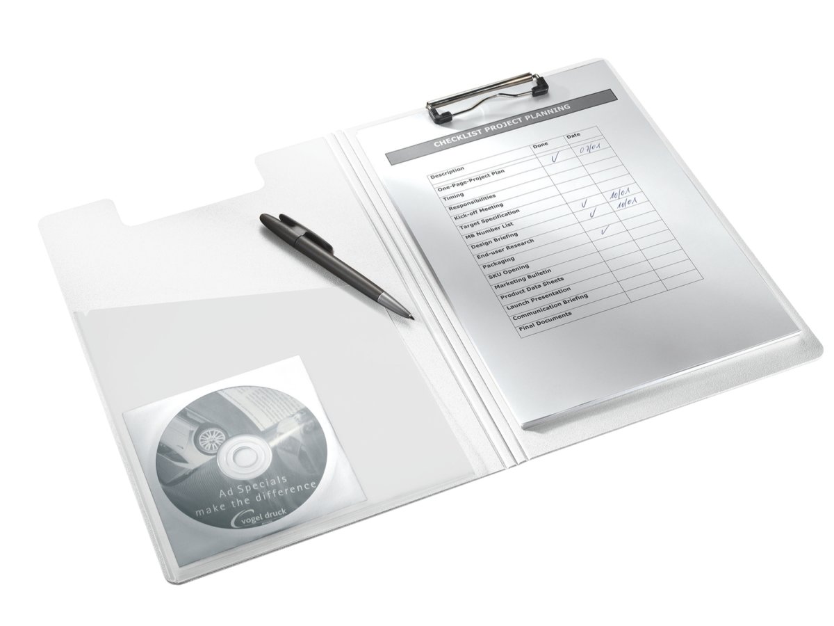 Leitz WOW Clipboard | Med front | A4 | Vit