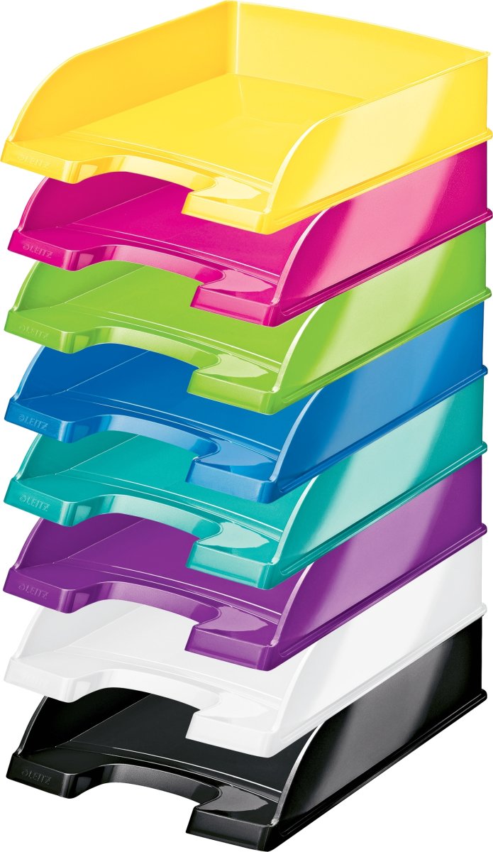 Leitz Wow brevkorg, isblå metallicfärg