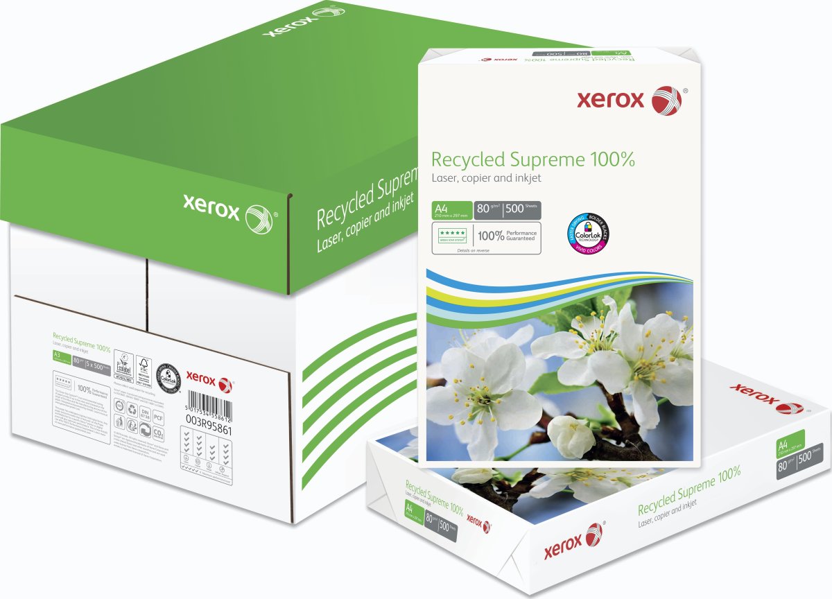 Xerox Recycled Supreme 100%, A4/80g/500 ark