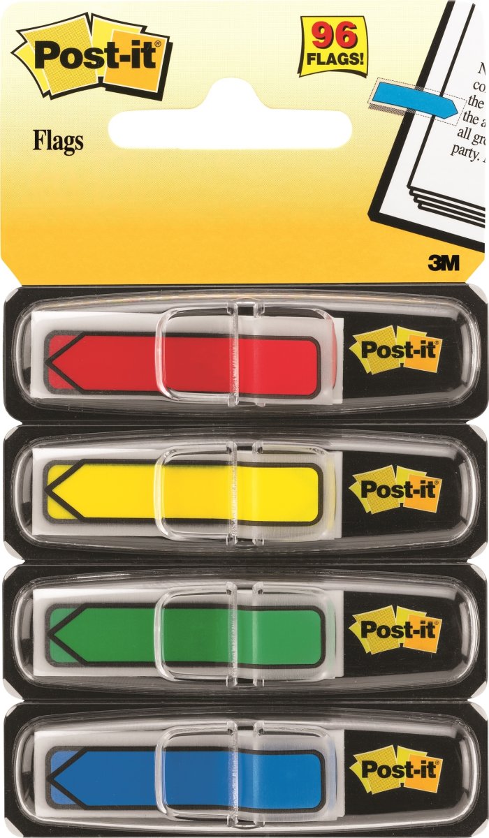 Post-it markeringspile (4 farver)12,5x43 mm