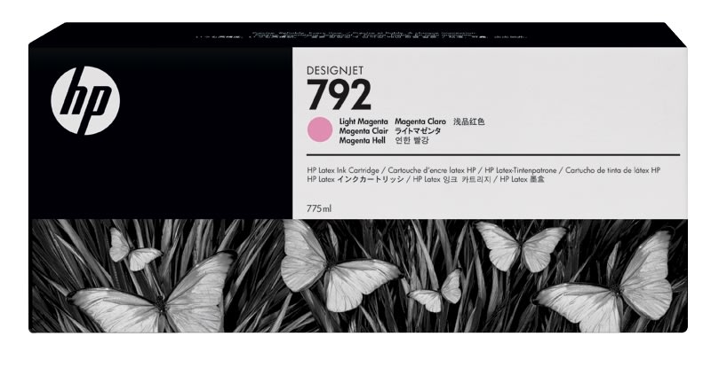 HP nr 792 Latex bläckpatron, ljus magenta, 775 ml.