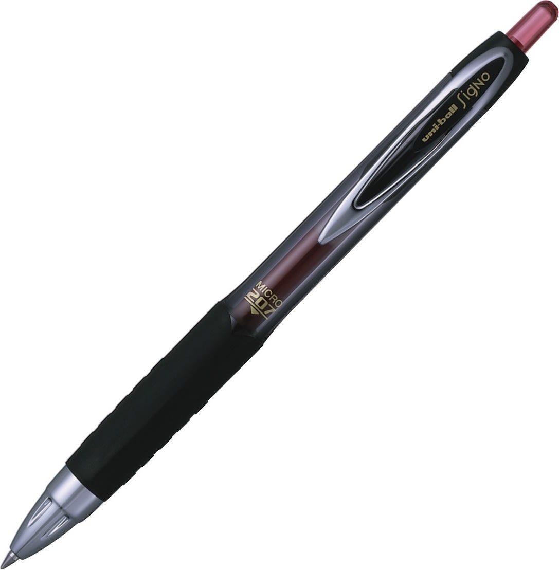 Uni-ball UMN-207 gelpenna, micro, röd