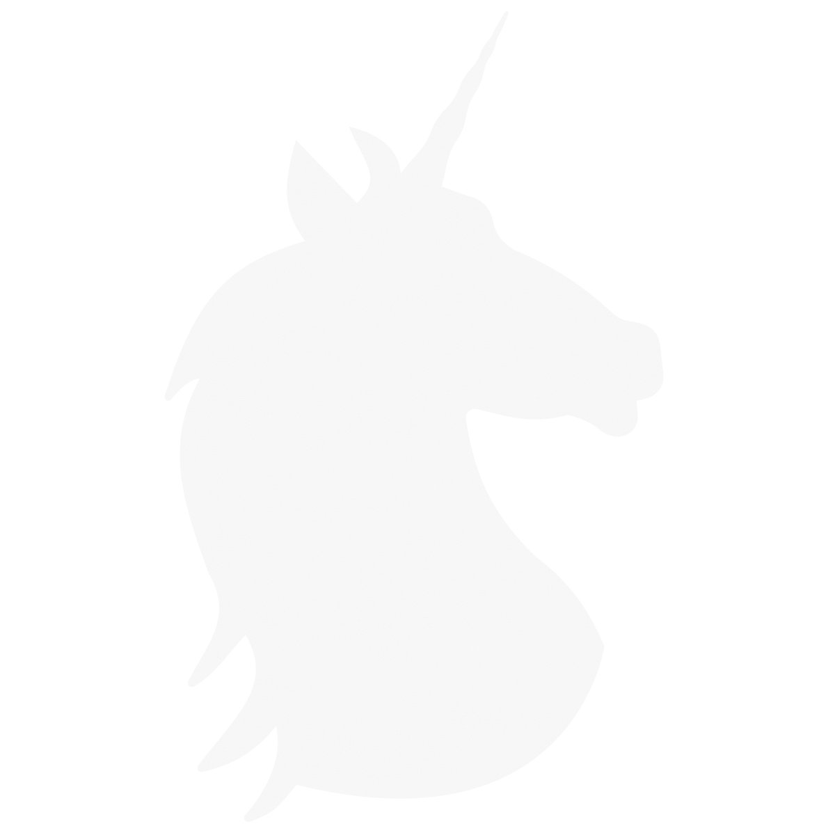 Securit Silhouette Unicorn Griffeltavla, vit