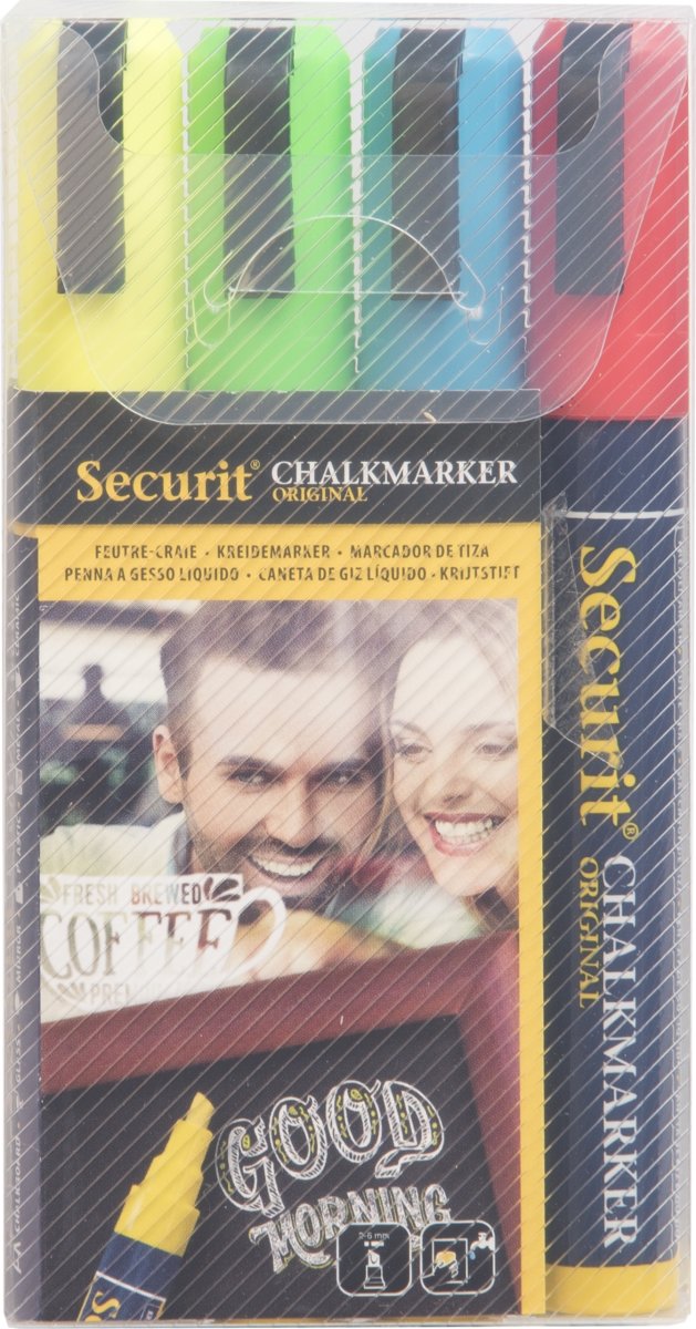 Securit SMA510 Kritmarkör | 4 färger