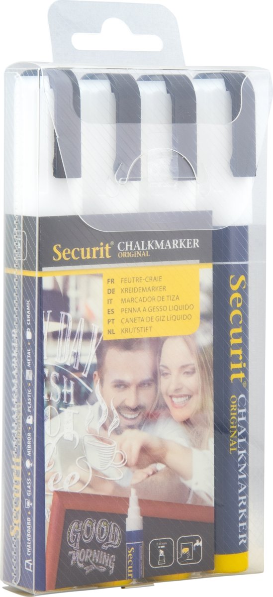 Securit SMA510 Kritmarkörer | Vita | 4 st