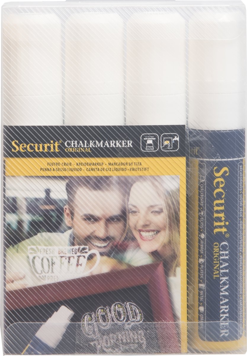 Securit SMA720 Kritmarkörer | Vita | 4 st