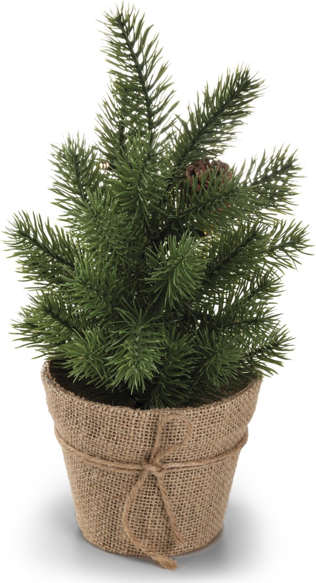 Julgran med Kruka, LED, H30 cm