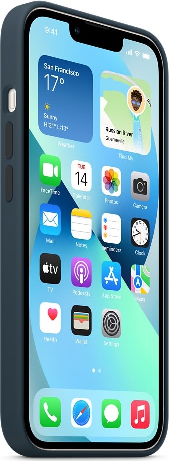 Apple iPhone 13 silikonskal, bläckblå