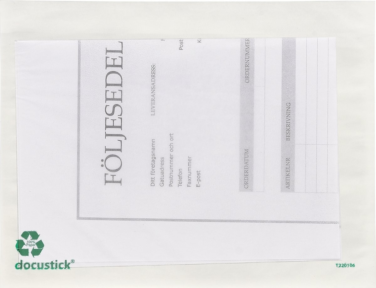 Docustick Green Dokumentficka | C6 | 1000 st
