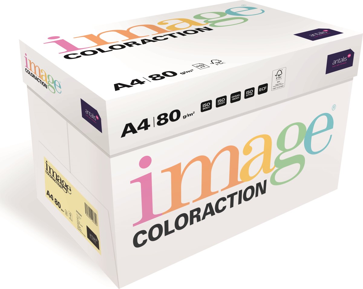 Image Coloraction A4 80 g | 500 ark | Gul