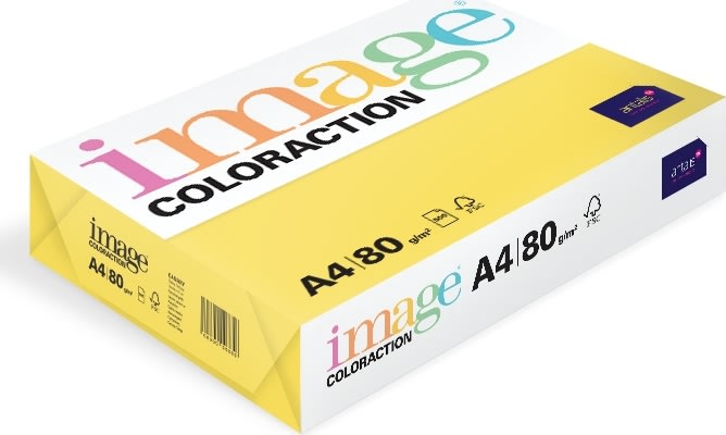 Image Coloraction A4 80 g | 500 ark | Citrusgul