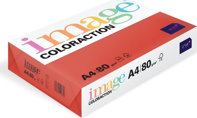Image Coloraction A4 80 g | 500 ark | Röd