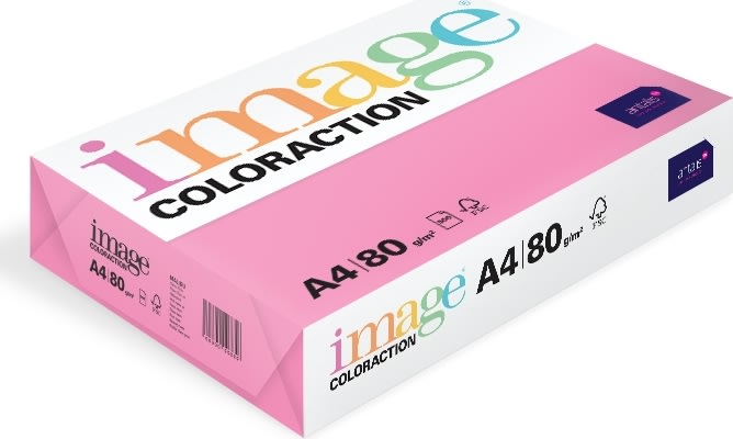Image Coloraction A4, 80g, 500ark, rosa