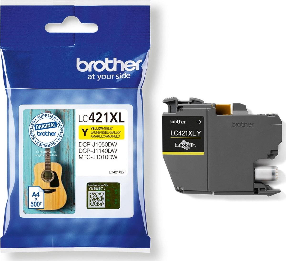 Brother LC421XLY bläckpatron, gul