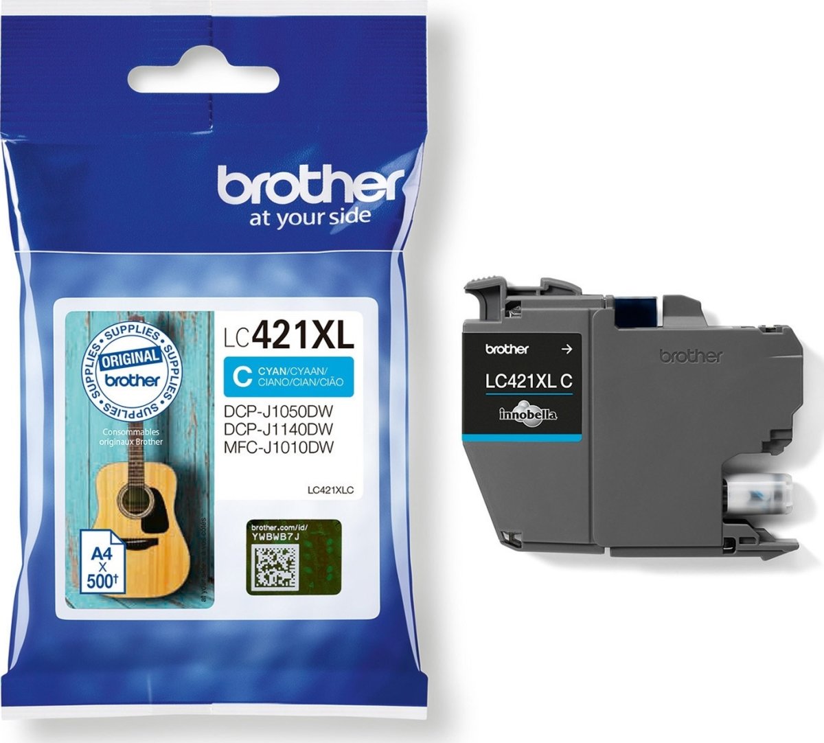 Brother LC421XLC bläckpatron, cyan