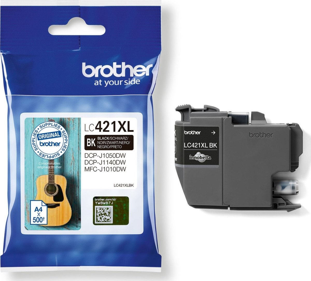 Brother LC421XLBK bläckpatron, svart