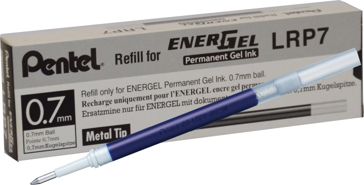 Pentel Energel rollerpenrefill | Permanent | Blå