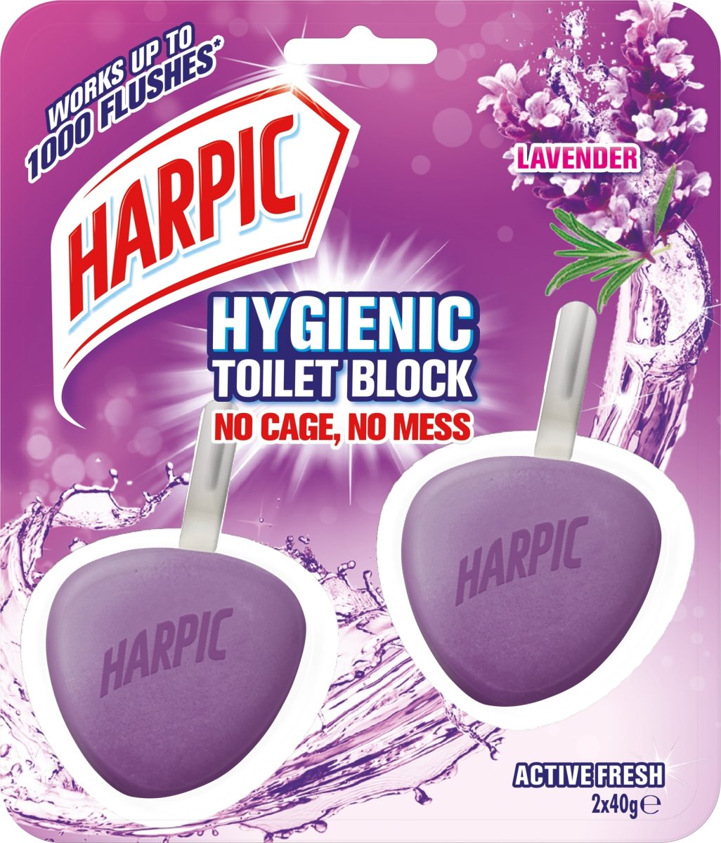 Harpic Hygienic toiletblokke, lavendel, 2pk