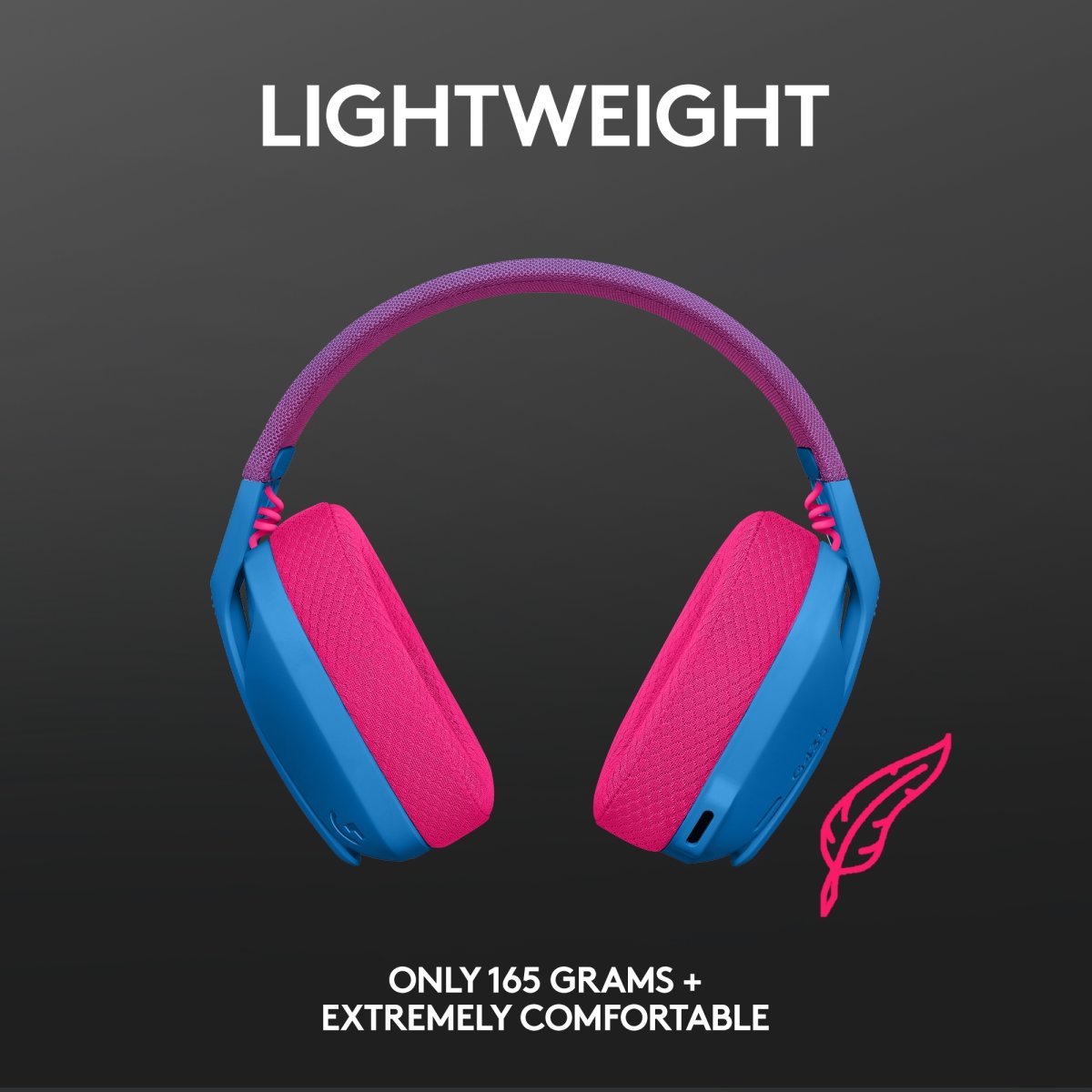 Logitech G435 LIGHTSPEED | trådlöst headset | blå