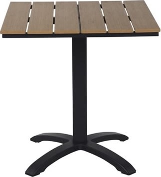 Mads Cafébord 70x70 cm, Svart/polywood