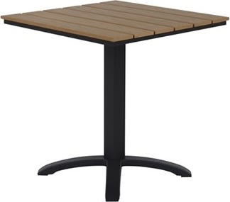 Mads Cafébord 70x70 cm, Svart/polywood